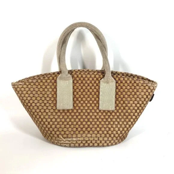 HERMES Panier Bus PM Bag Tote Bag Beach bag Hand Bag linen Beige/Brown
